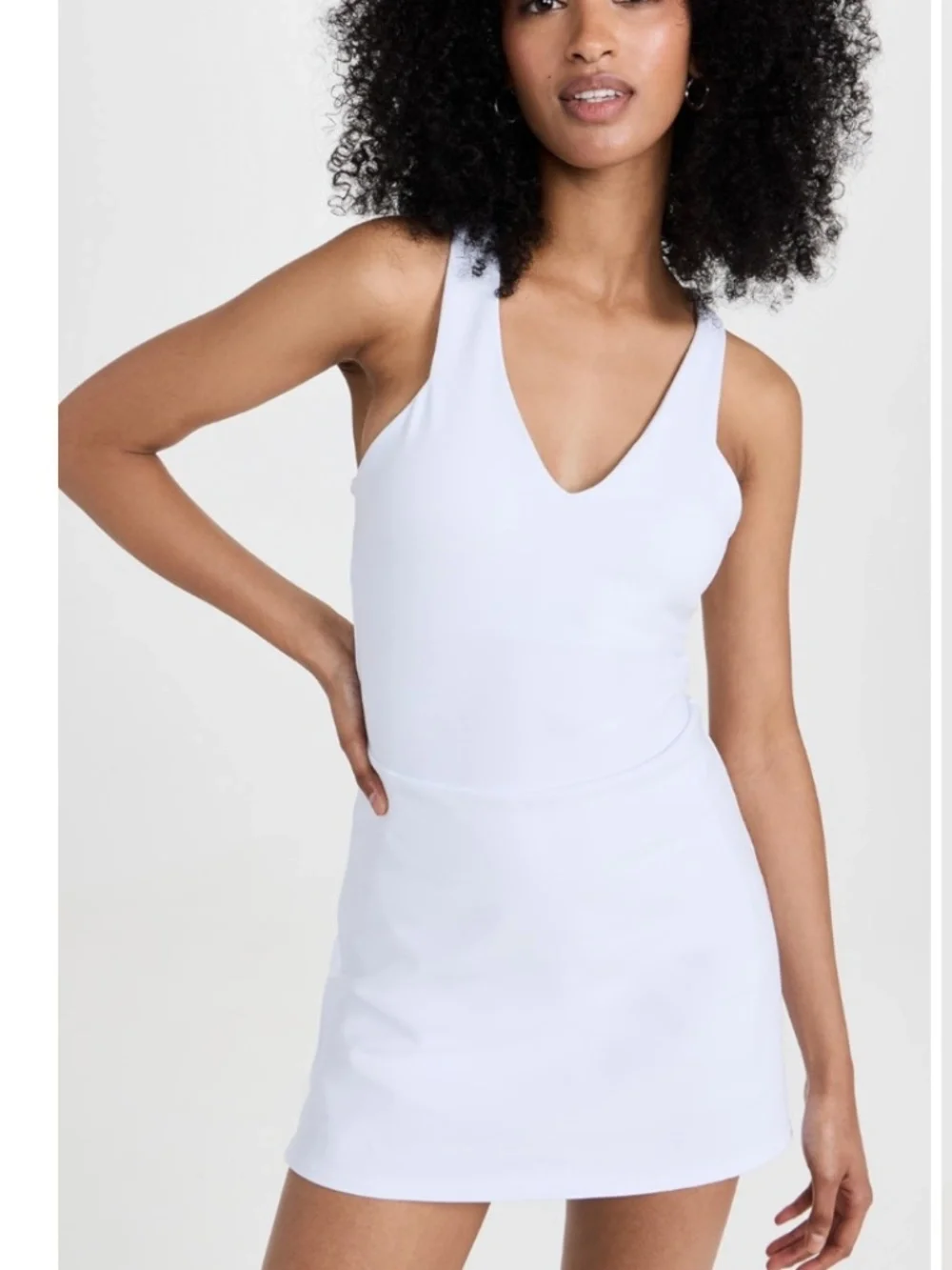 ALO Yoga Airbrush Real Tennis Mini Athleisure Dress White Size Small